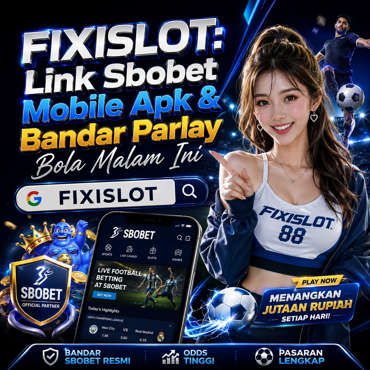 FIXISLOT: Link Sbobet Mobile Apk & Bandar Parlay Bola Malam Ini